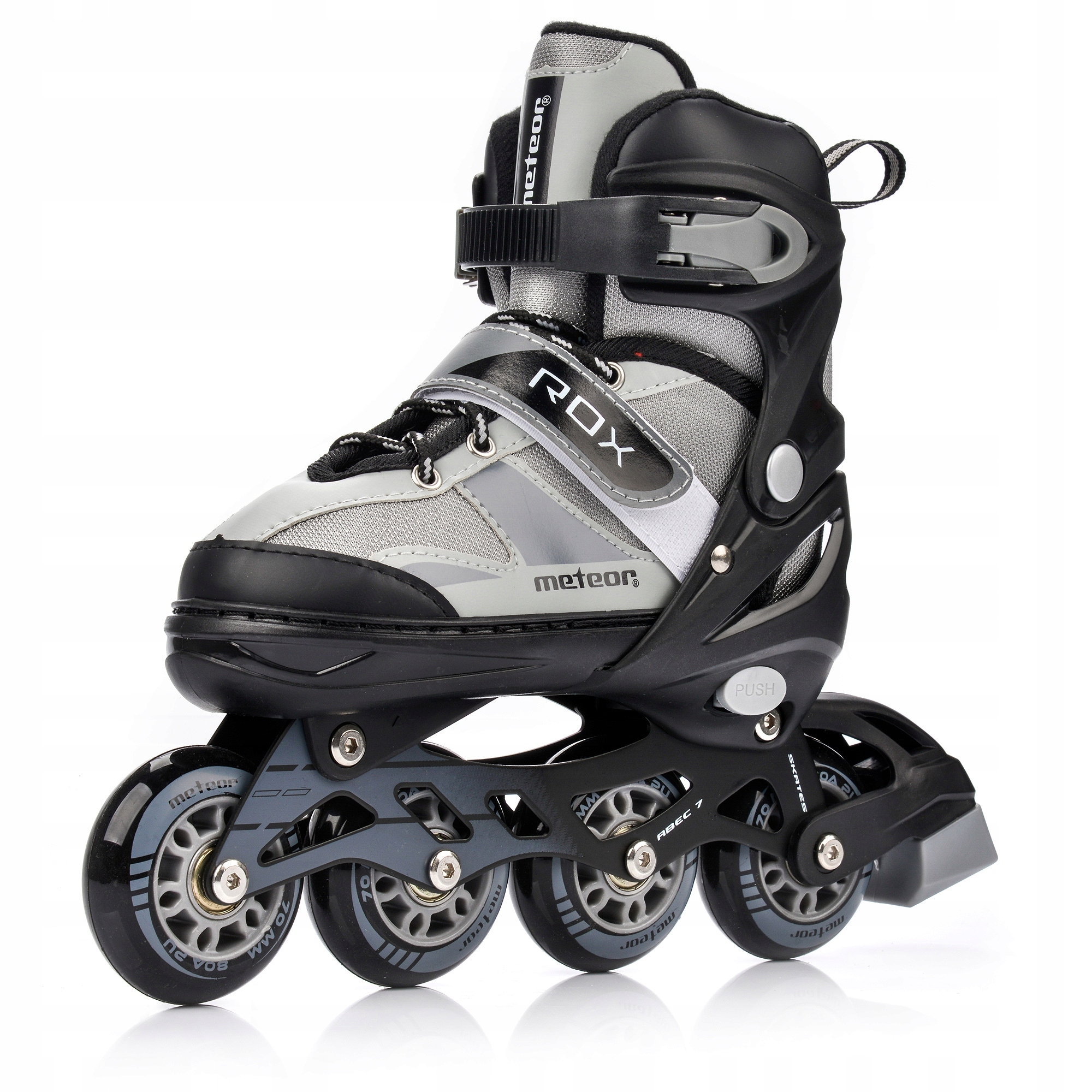 Rolki Regulowane Alu Płoza Rox M 34-37 ABEC7 kółka Pu 80A