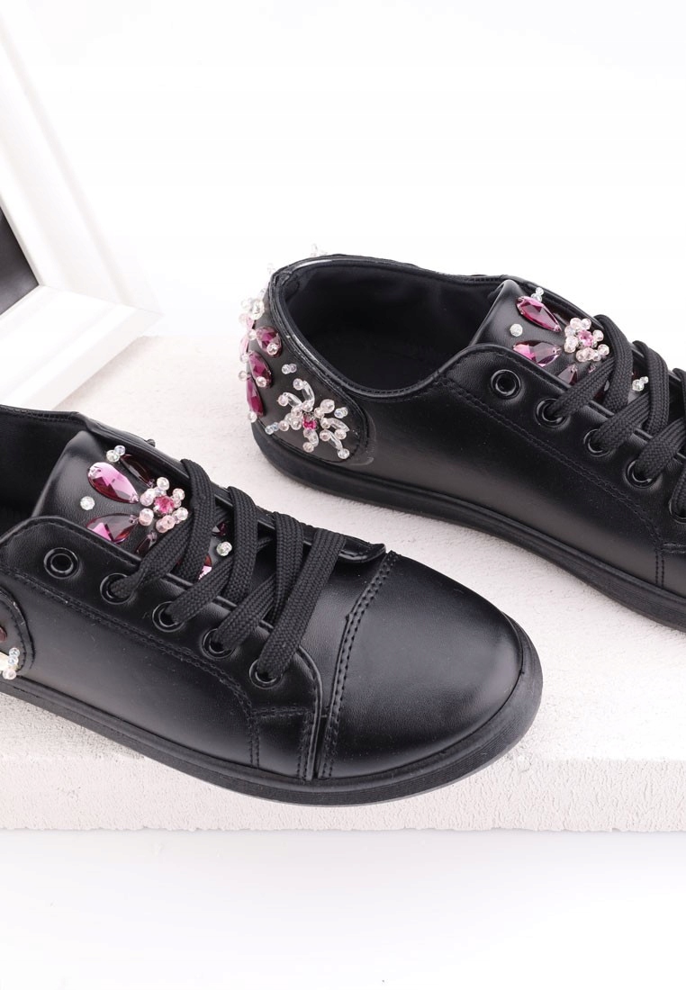 Trampki czarne 4 Talia 37 Czarny Rozmiar 37