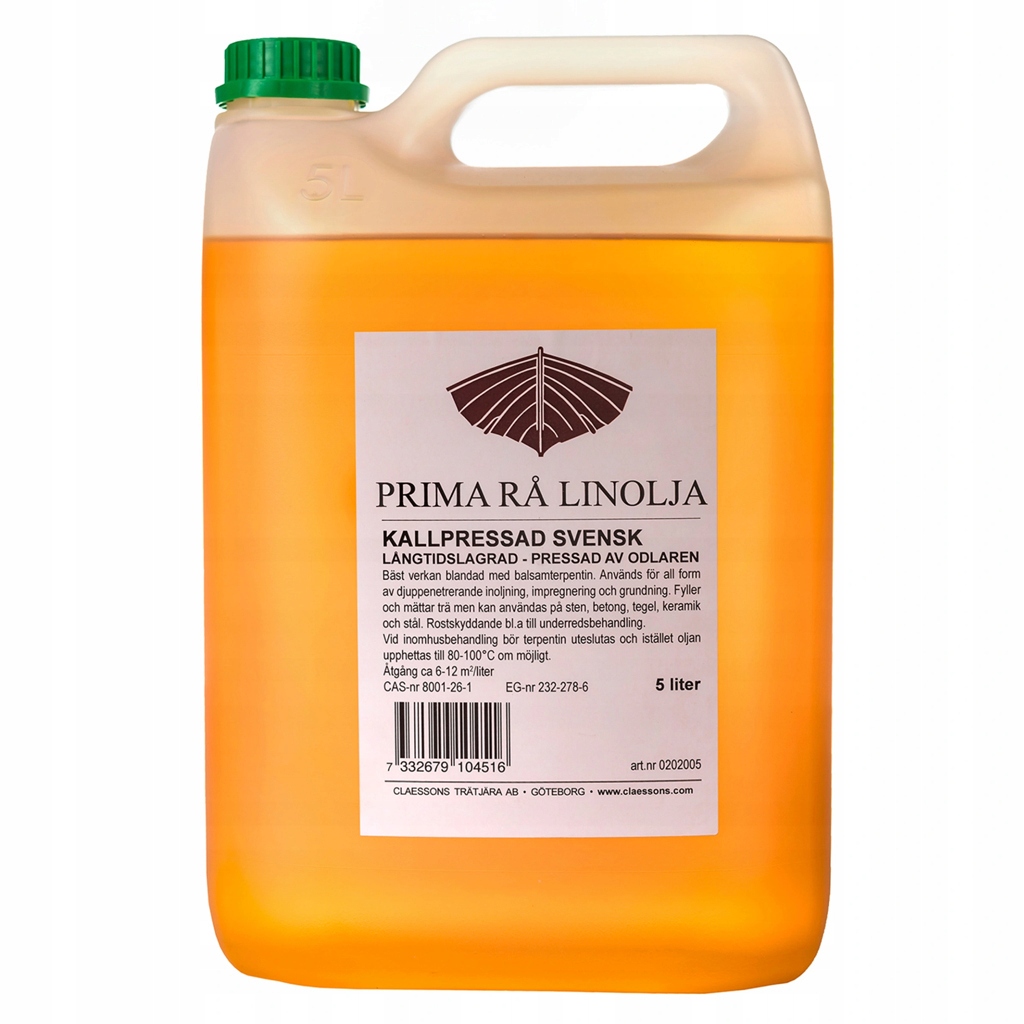 

Szwedzki Surowy olej lniany do drewna 5l