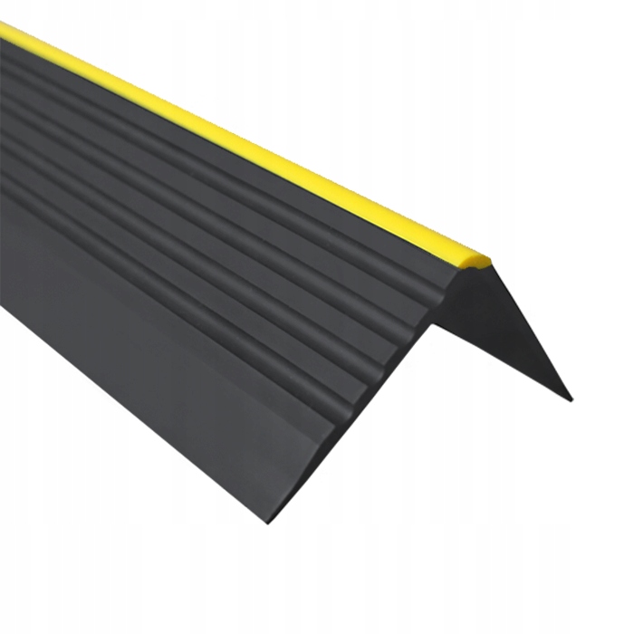 Schodiskový profil 55x40 mm, samolepiaci výstražný nosník z Pvc, čierny 90 cm