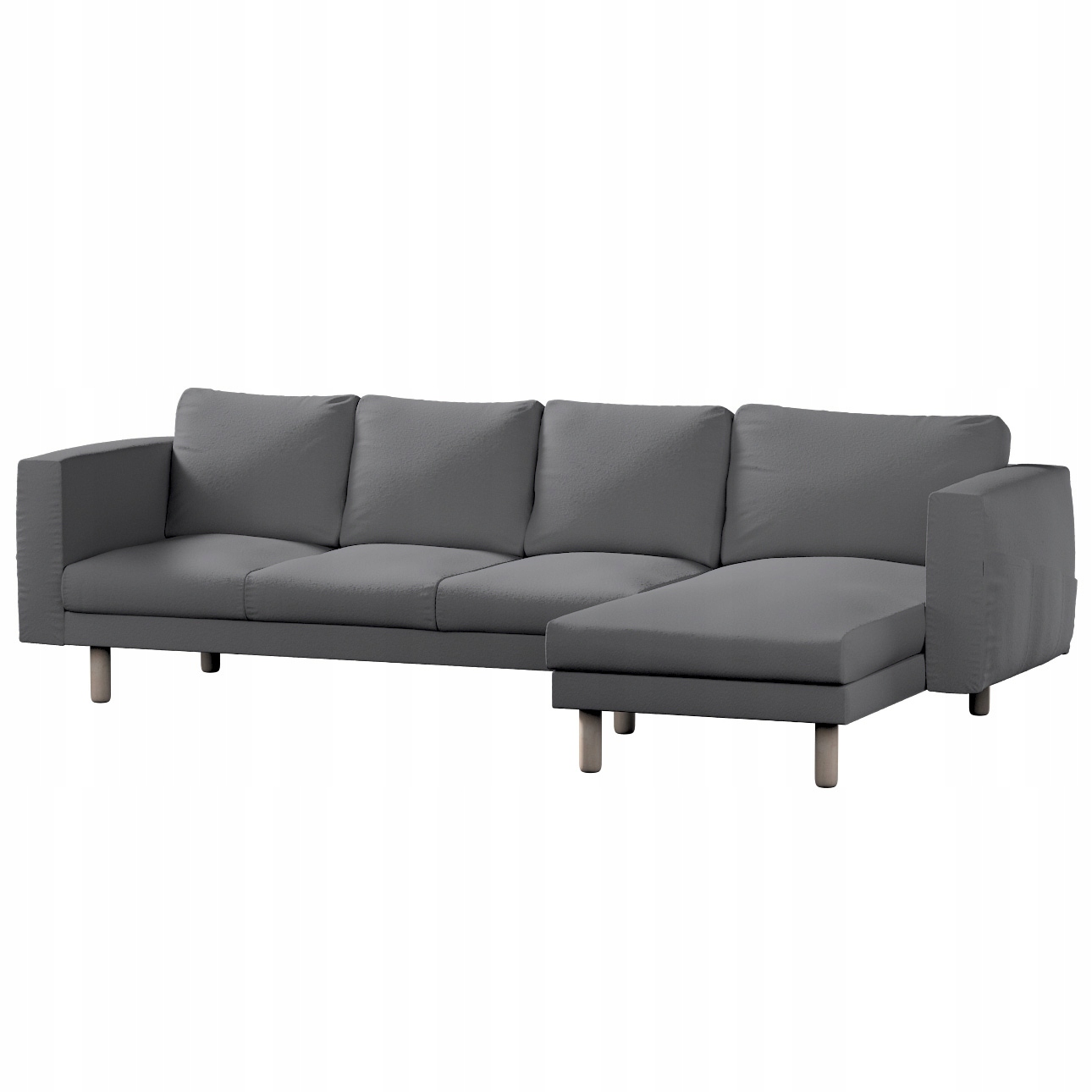 Potah na pohovku Norsborg pro 4 osoby s lenoškou Ikea tmavě šedá bukla