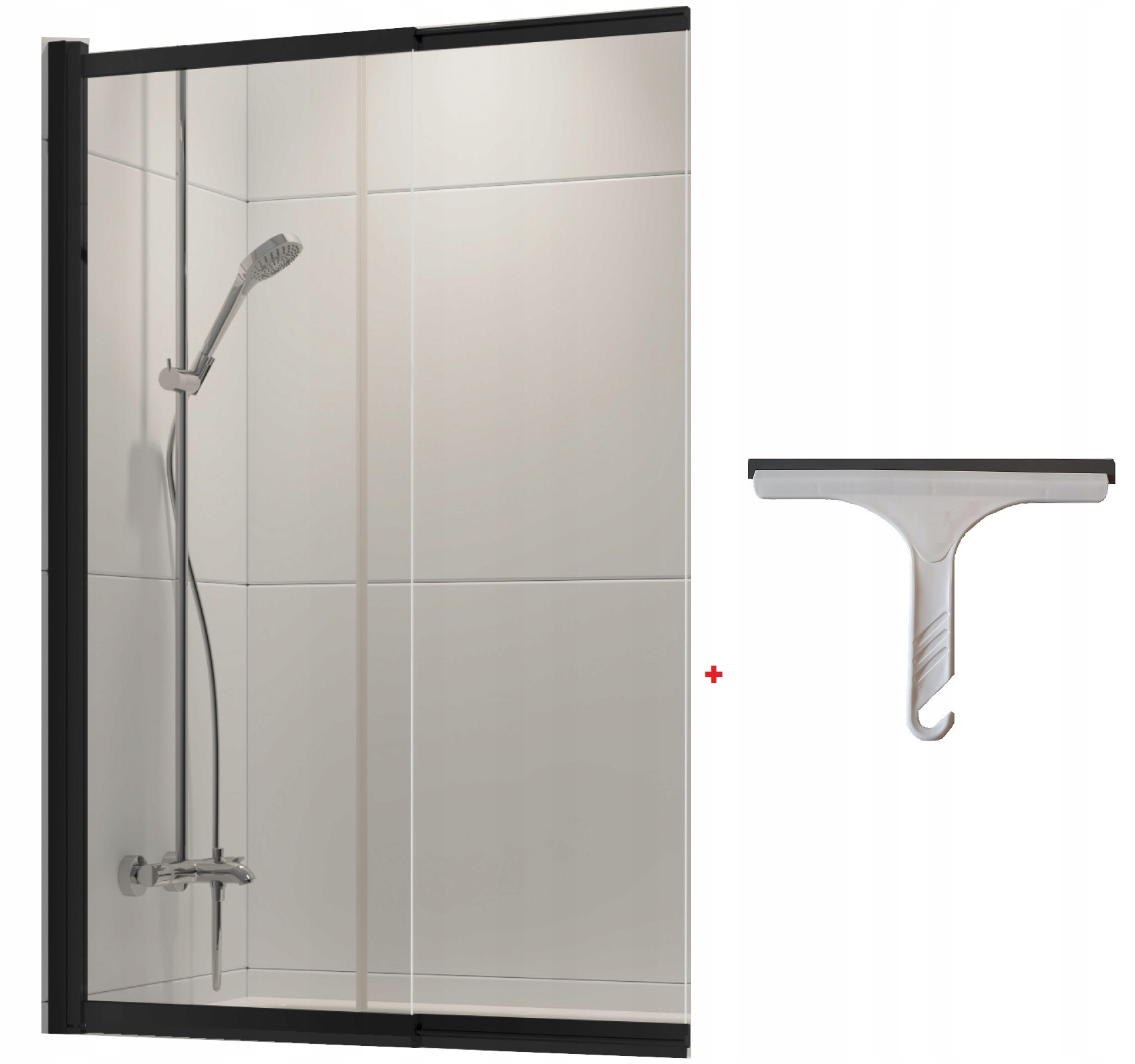 Parawan nawannowy 100x150 Sensi Black czarny przesuwany rozsuwany otwierany