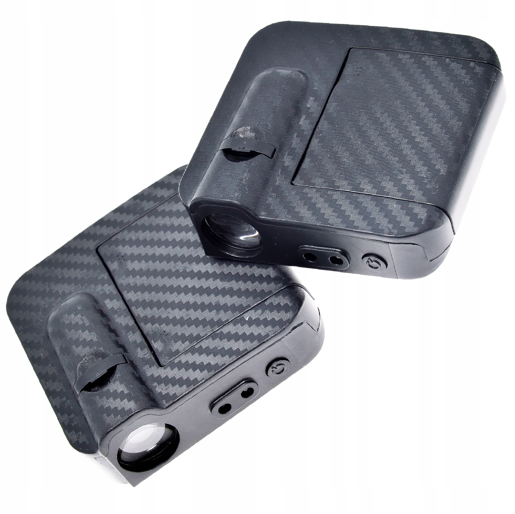 Sada 2 projektorů Bezdrátové Led Logo Auta Snímač soumraku Carbon