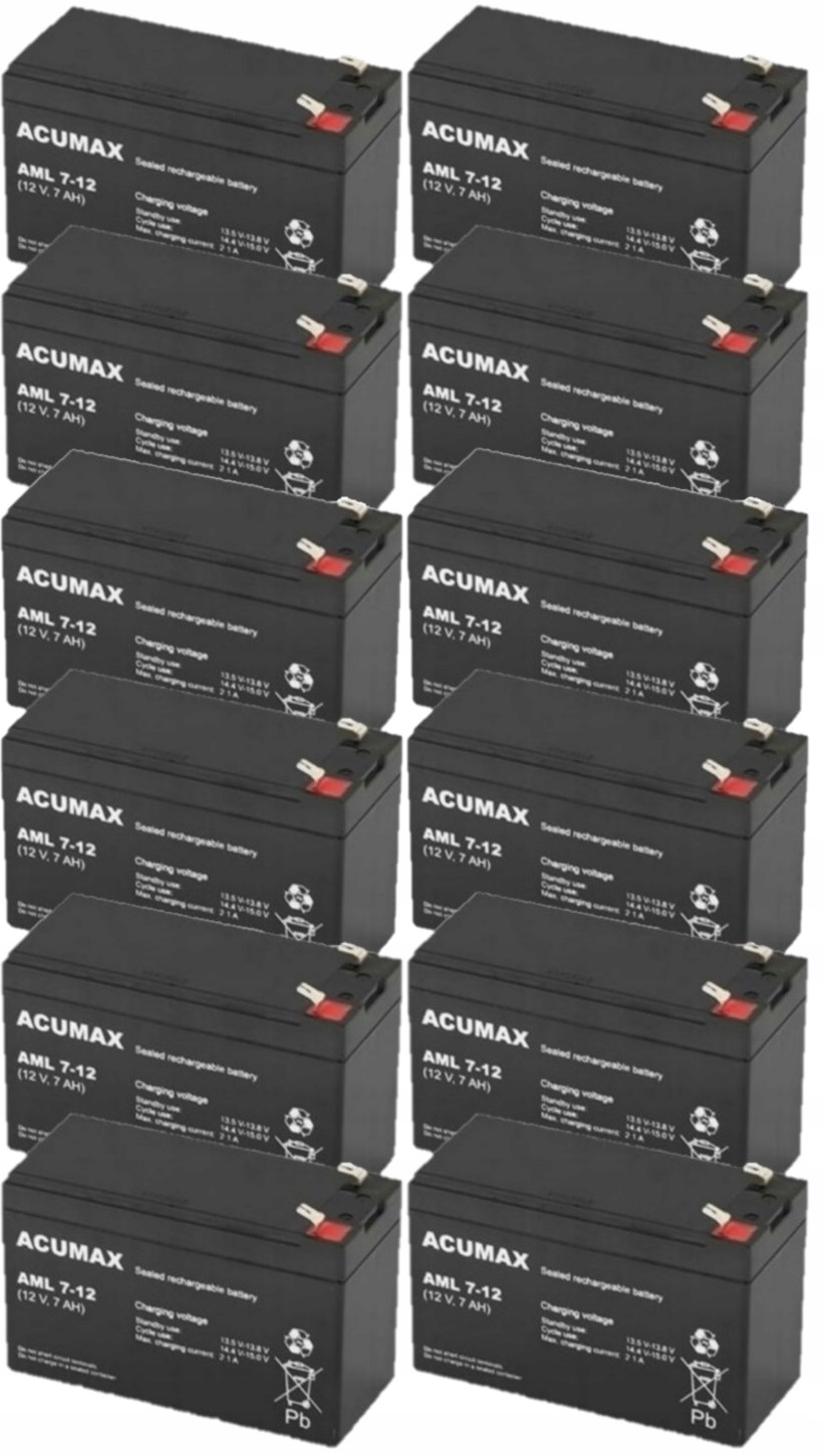 TBC49 BATERIE ZESTAW AKUMULATORÓW DO UPS APC EATON POWERWALKER 12x AML 7-12