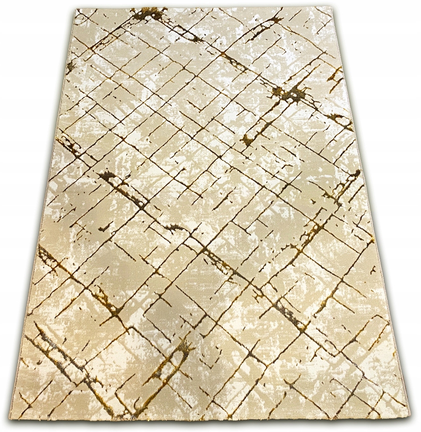 Koberec 120x170 Moderný Béžový Do Obývačky Zlatá Spálňa Glamour Zlatá Béžová