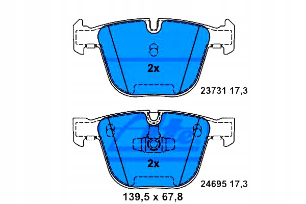 Ate Brzdové Destičky Bmw Zadní F01 F02 730-730 08- A