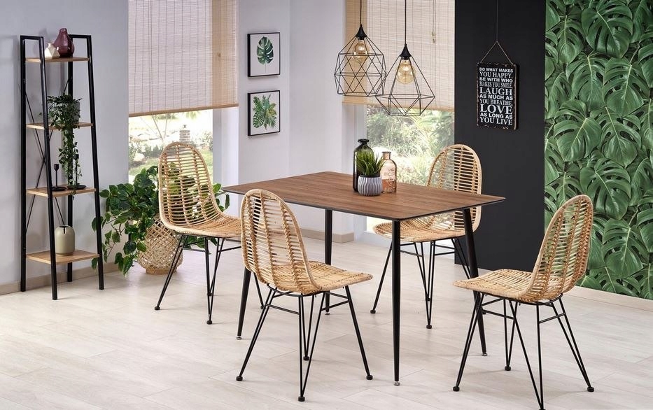 Krzesło rattan naturalny w stylu boho Halmar K337 Montaż meble do samodzielnego montażu