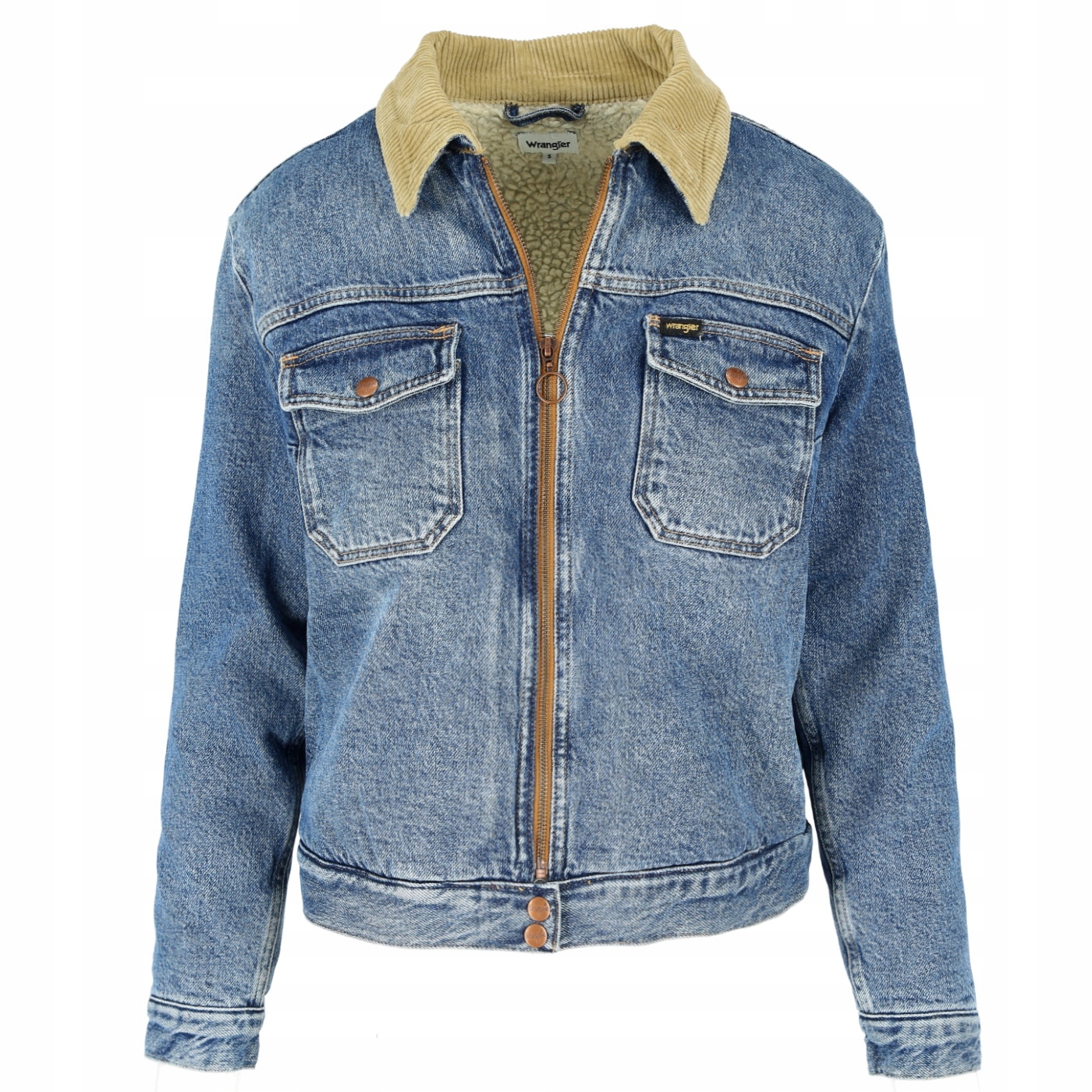 WRANGLER CARPENTER OCIEPLANA DAMSKA KURTKA JEANS S
