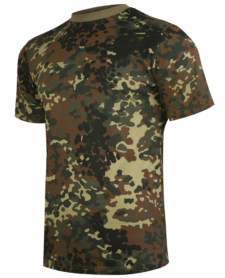 Koszulka Męska Wojskowa Mil-Tec T-Shirt pod mundur bawełniana Flecktarn L