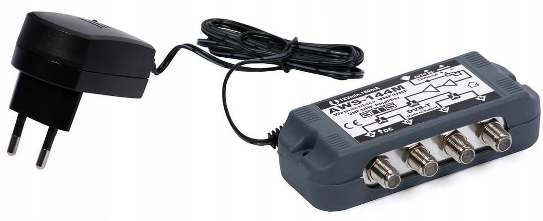 AWS-144M Širokopásmový zesilovač 1we-4wy