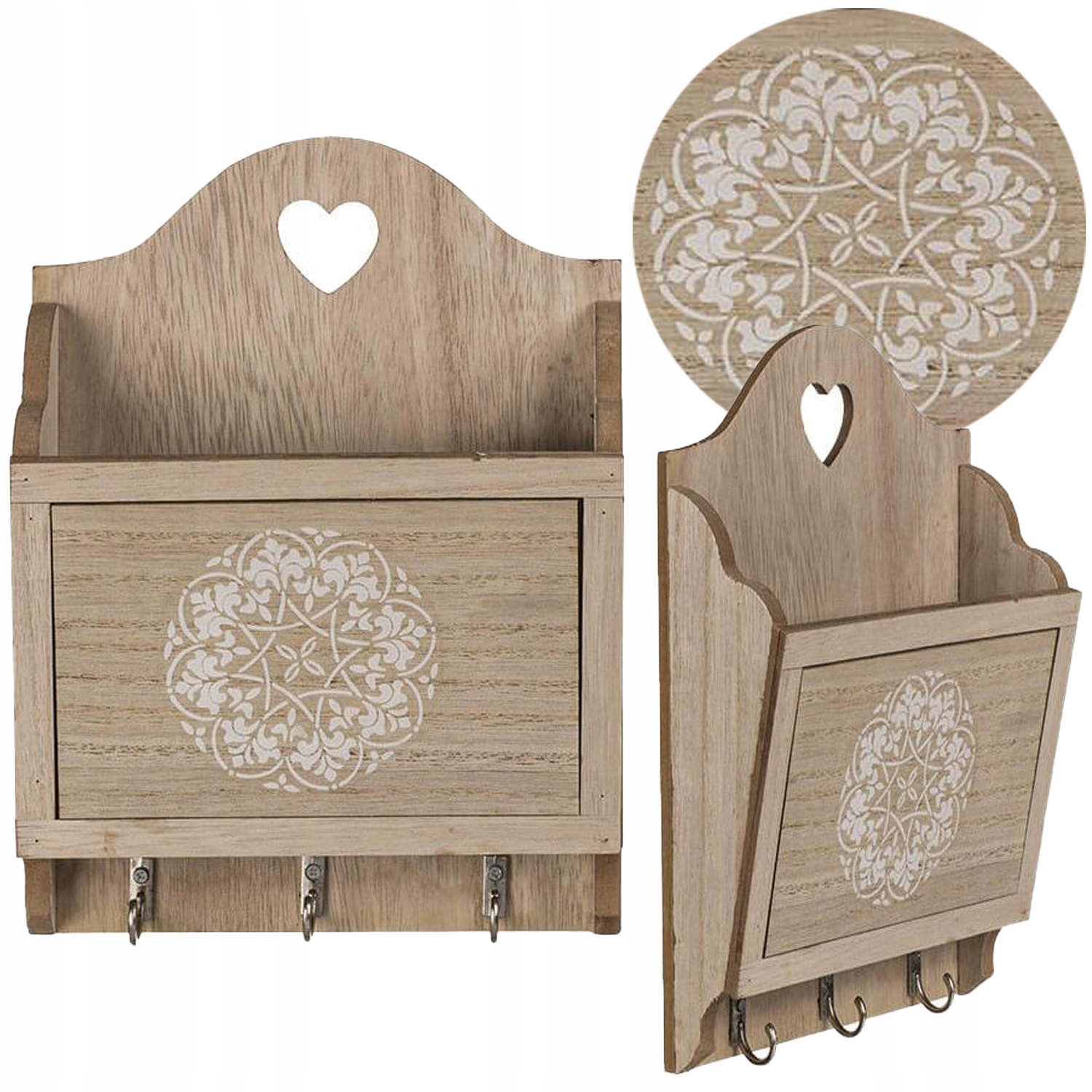 

Szafka na klucze, wieszak uchwyt na klucze z półką