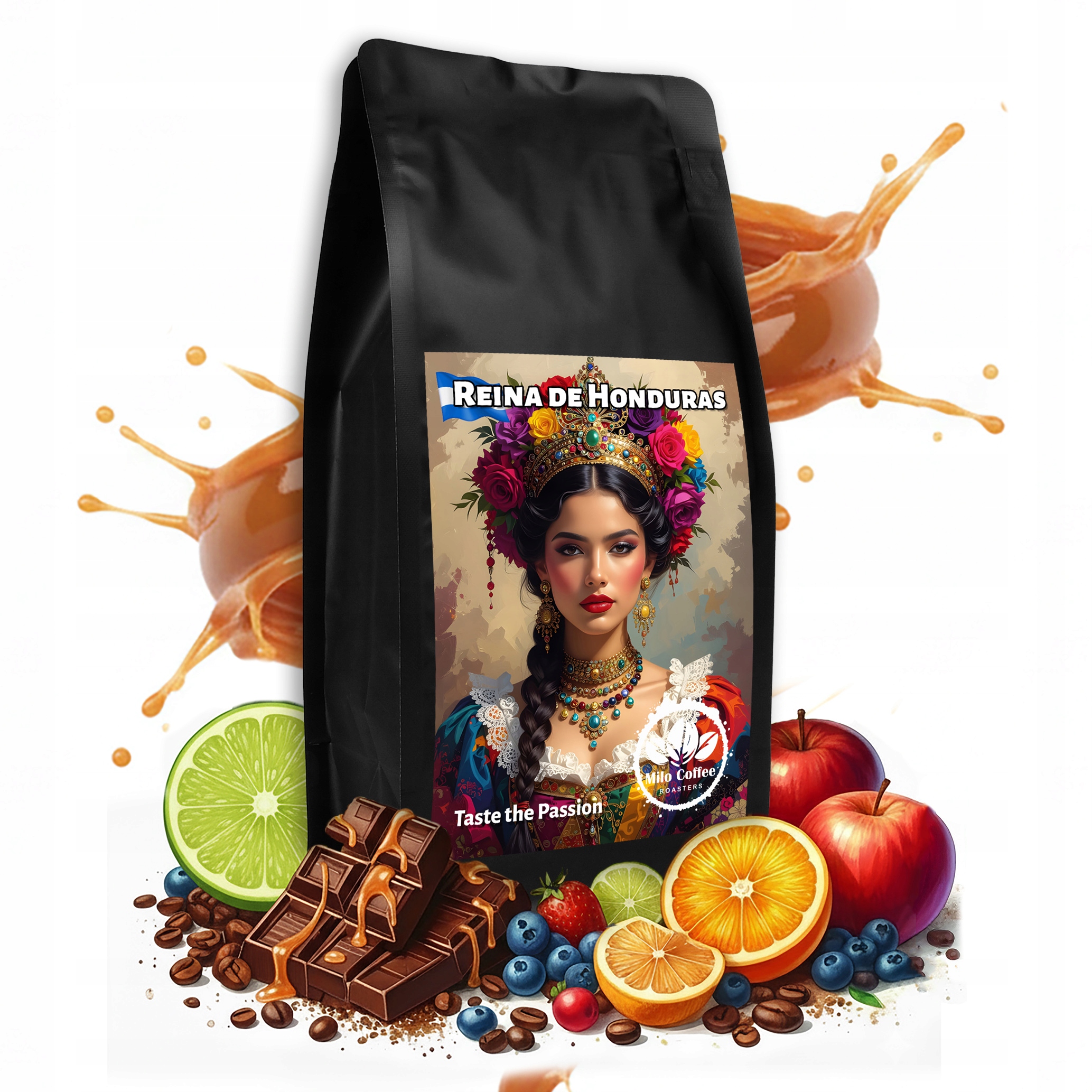 Levně Káva zrnková 1 kg Reina De Honduras čerstvě pražená 100% Arabica Milo