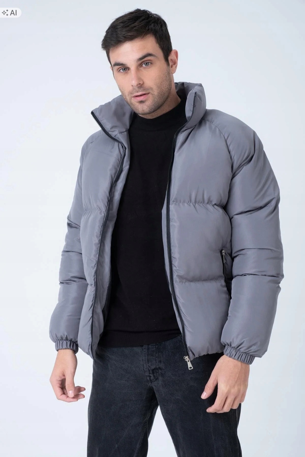 Měkká Prošívaná Pánská Bunda V Minimalistickém Stylu, Velikost 5IA