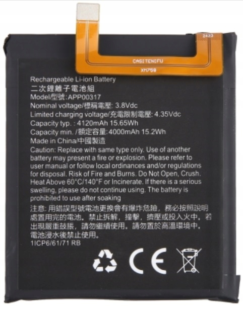 Bateria Akumulator APP00317 Do Cat S62 Pro 4120mAh