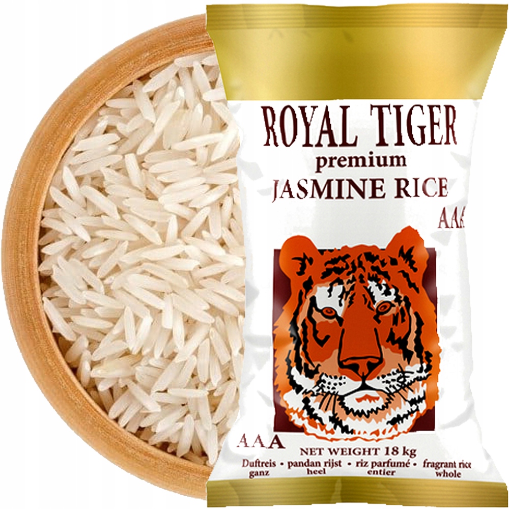 Levně Jasmínová rýže Kambodža Velký sáček Prémiová kvalita Aaa 18 kg Royal Tiger