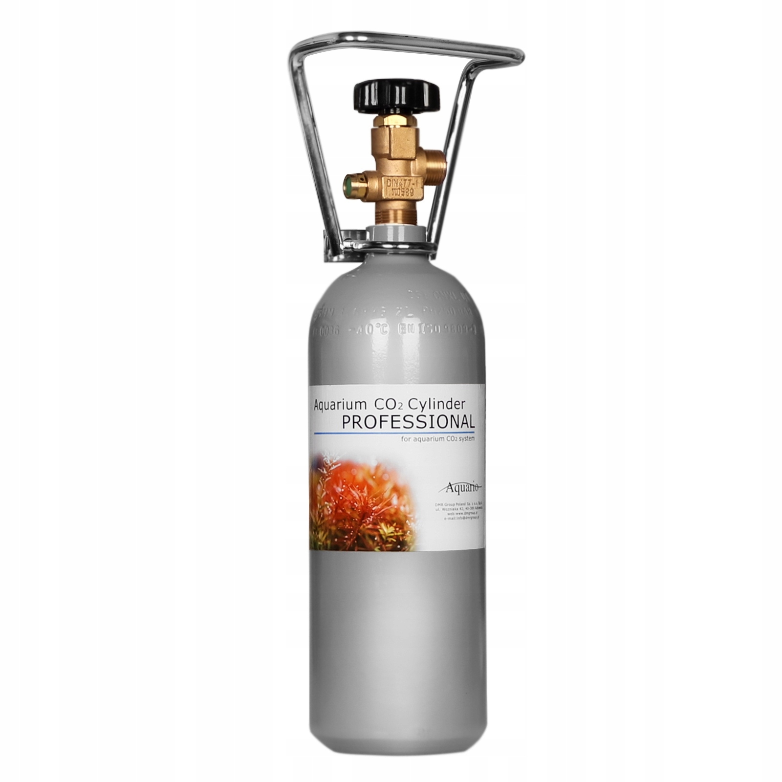 Levně Profesionální Láhev CO2 Aquario Modrá 2 L Bezpečná S Ventilem, 10 Let