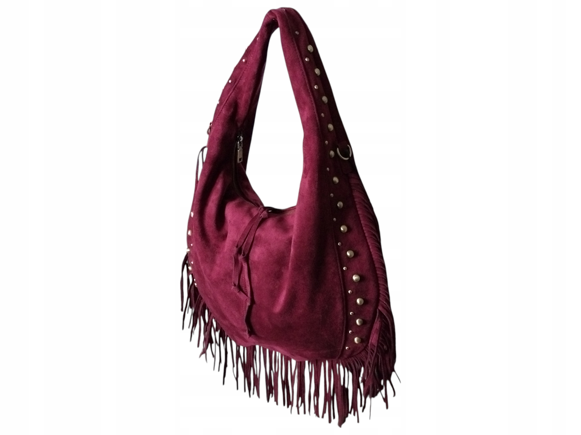 Dámská taška přes rameno Taška Shopper na rameno Semiš Bordová