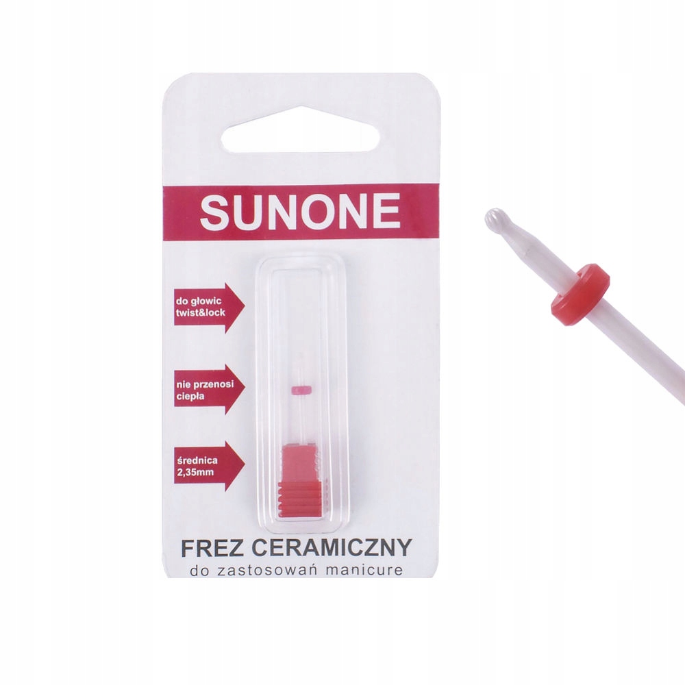 SunOne Keramická fréza s kuličkou, červená CK1
