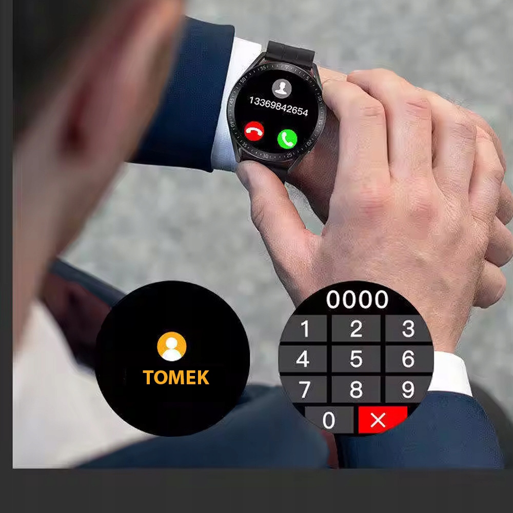 SMARTWATCH ZEGAREK MĘSKI POLSKIE MENU ROZMOWY SPORT SMART WATCH MĘSKI Mechanizm inny