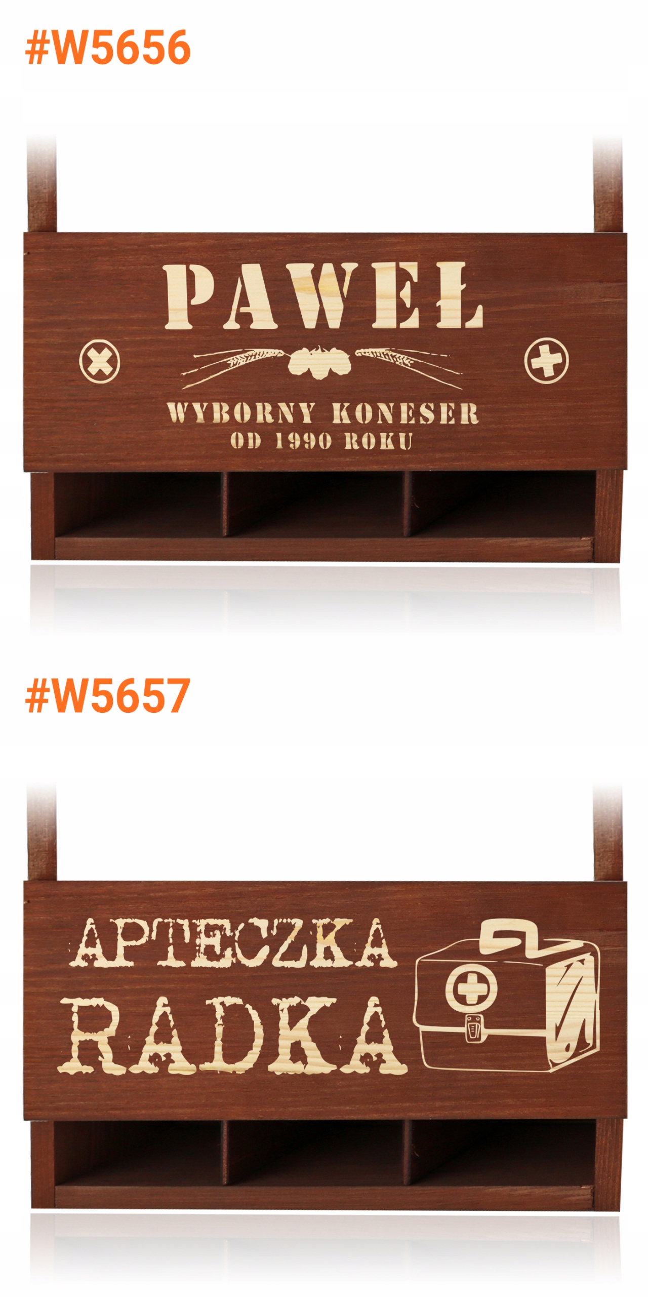 NOSIDEŁKO na PIWO Skrzynka drewniana GRAWER Marka ePrezenty