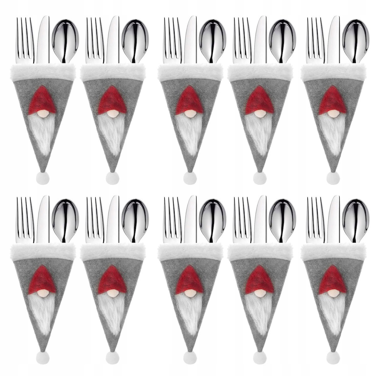 

Zestaw Skrzatów x10 Etui Na Sztućce Skrzat Czapka