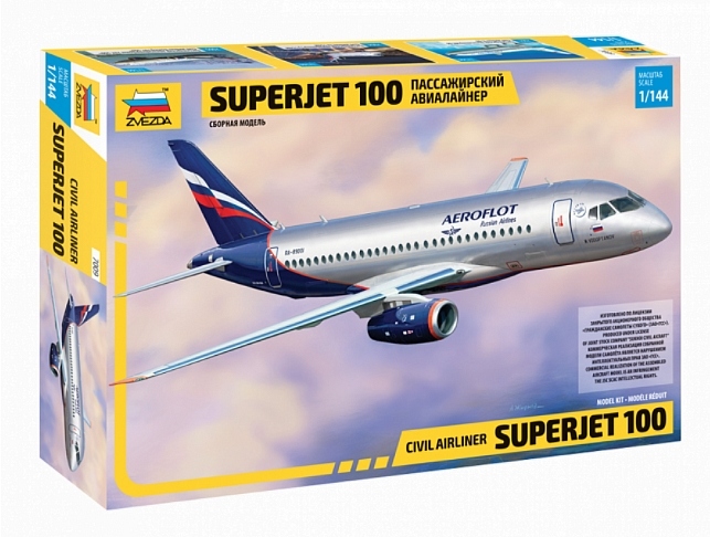 Model letadla Russian Suchoj Superjet 100 Zvezda MZV-7009