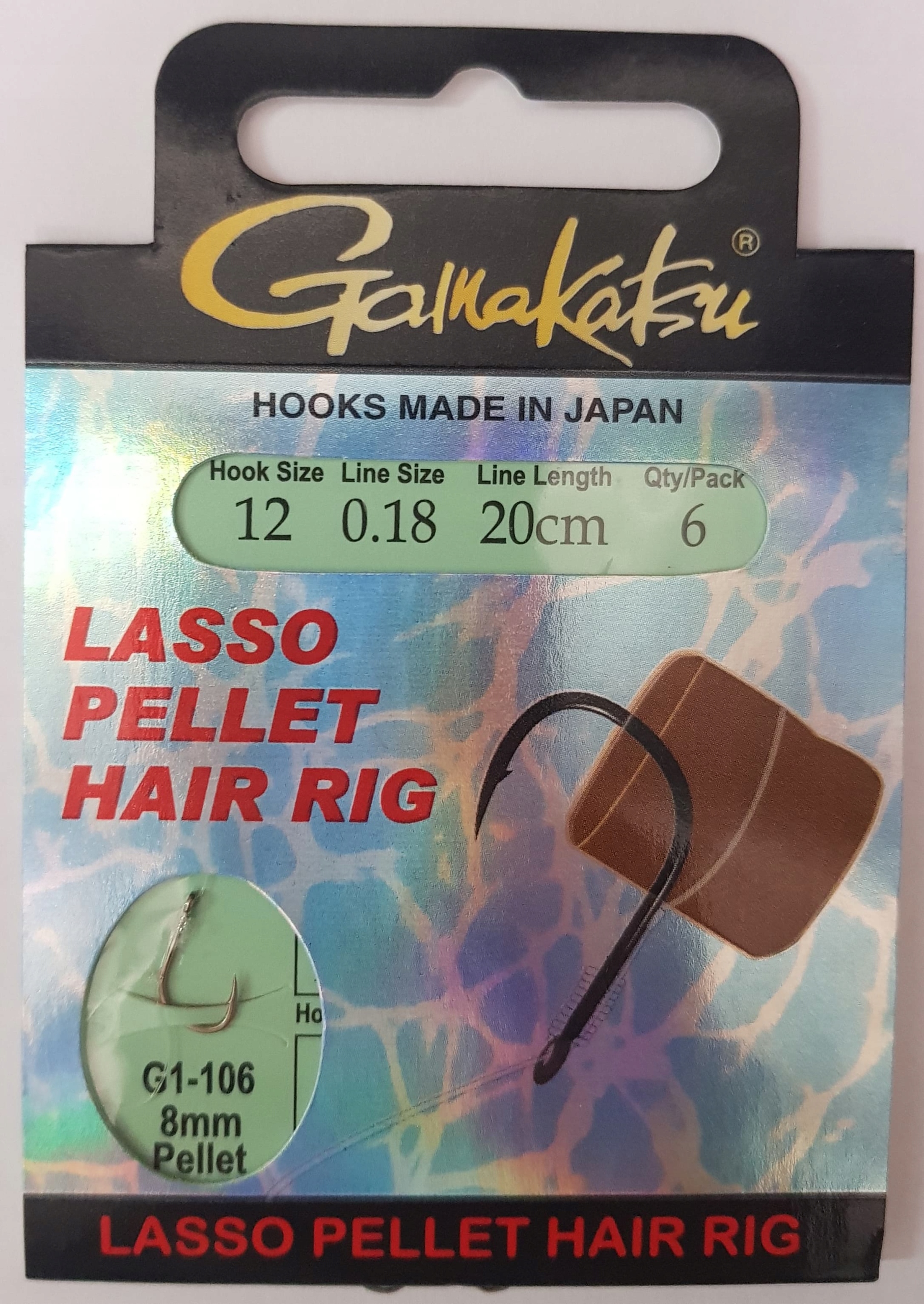 Gamakatsu BKS-G1-106+LassoPelletHairRig 12/0,18mm