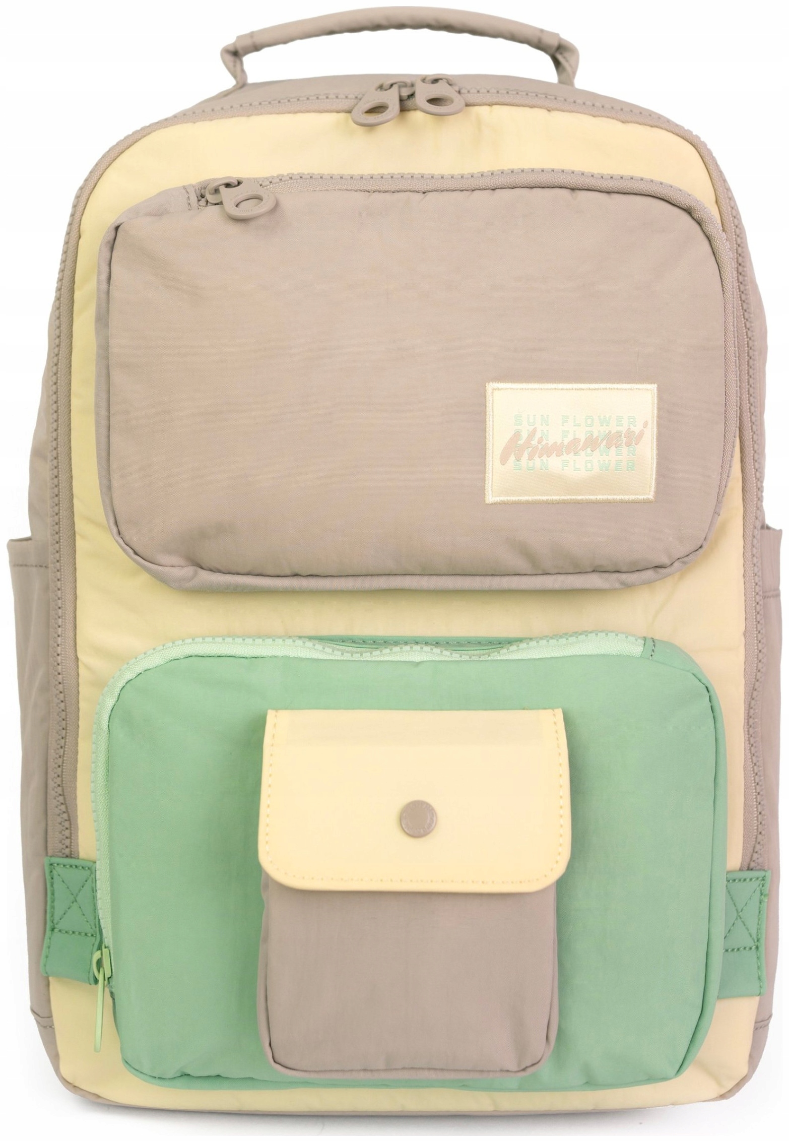 Batoh na notebook Himawari Retro S lehký pro práci do školy, módní, béžový