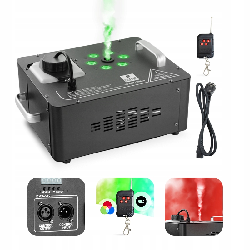 Maszyna dymu pionowego z efektem Led Rgb 1200W DMX pilot