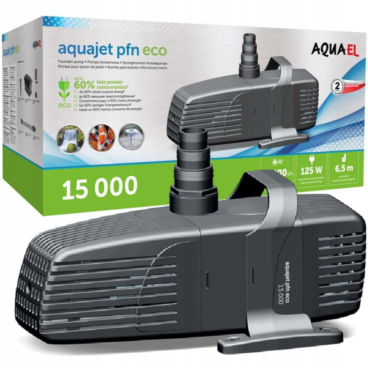 Aquael PFN-15000 Eco 125W Pompa Do Oczka Wodnego