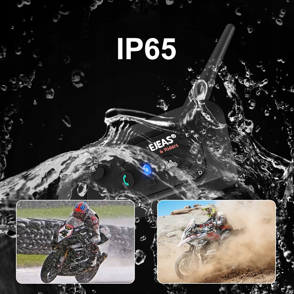 2X EJEAS V6 PRO+ INTERKOM MOTOCYKLOWY BLUETOOTH 5.1 SŁUCHAWKI 2024NOWY Parowanie z interkomem innej marki tak