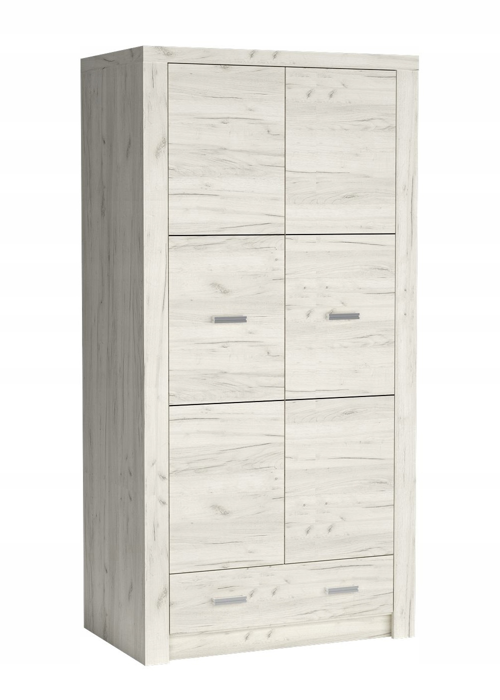 Klasická Skříň Velaro 96 cm do obývacího pokoje Ložnice Šuplík Kraft Bílá