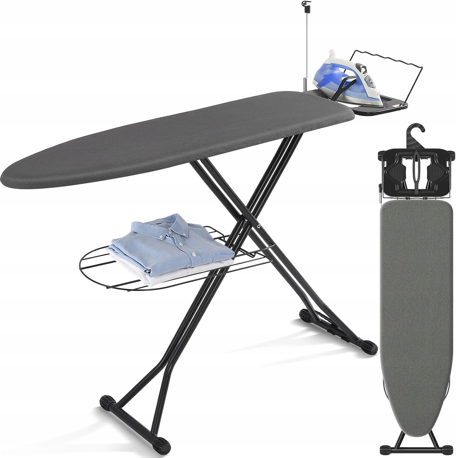 Kingrack Deska do Prasowania z Podstawką pod Żelazko, 7 Wysokości P1066