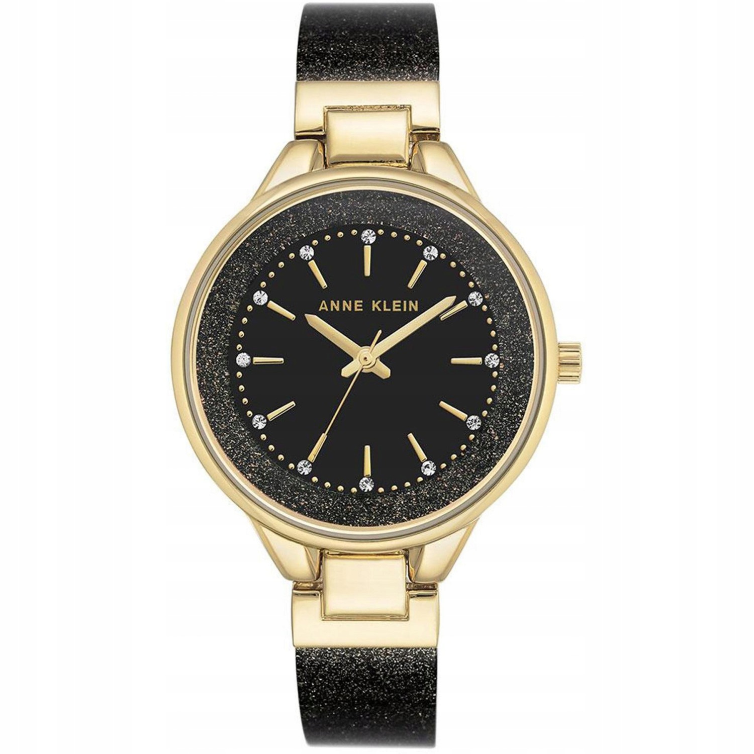 Dámské hodinky Anne Klein AK-1408BKBK Zirkony černé