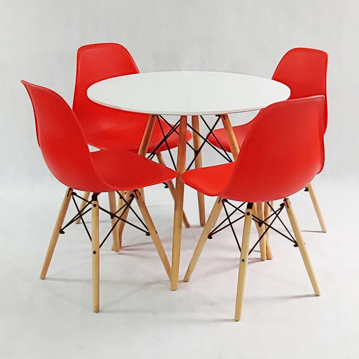 Zestaw stół DSW 60 biały 4 białe krzesła Milano Kod producenta BM00325