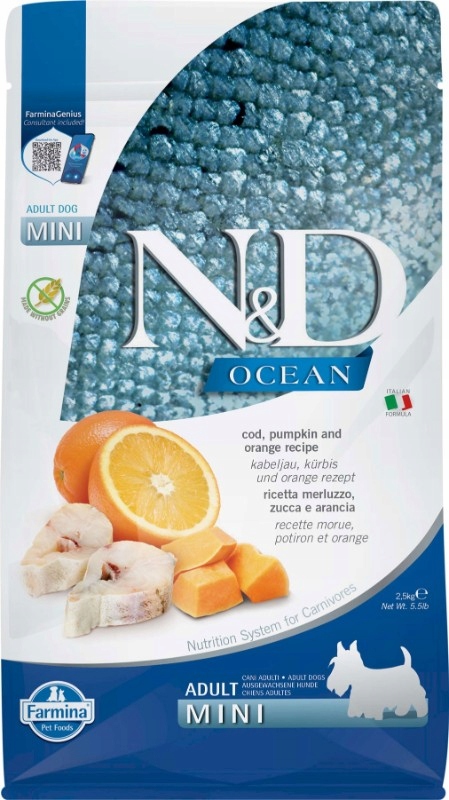 Farmina Nd Ocean Dog Cod Pumpkin Orange Adult Mini 2,5KG