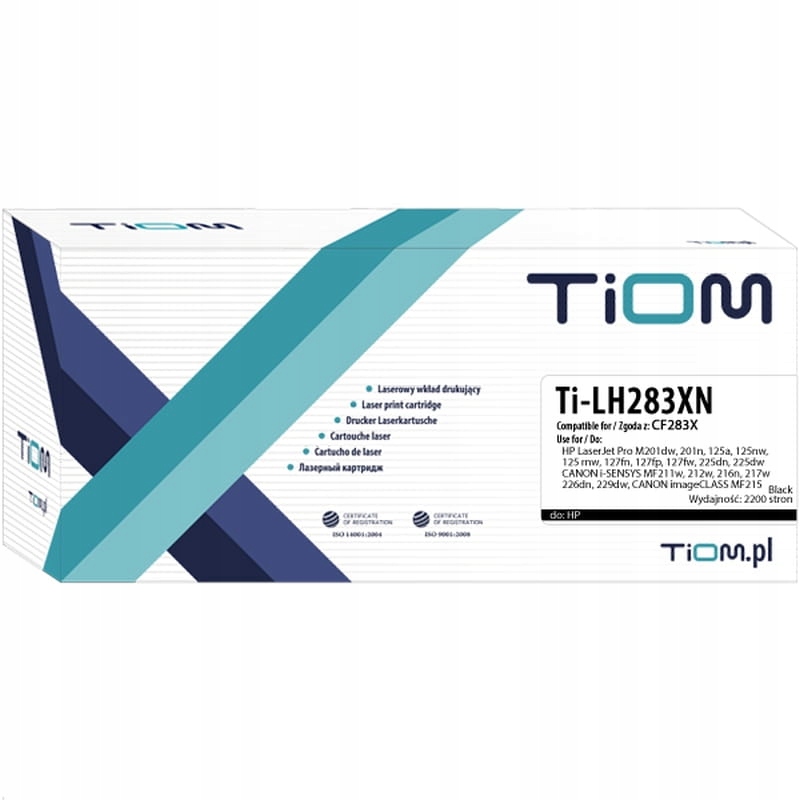 Toner zamiennik Hp 83X do LaserJet Pro M201/225 2200 str black Tiom LH283XN
