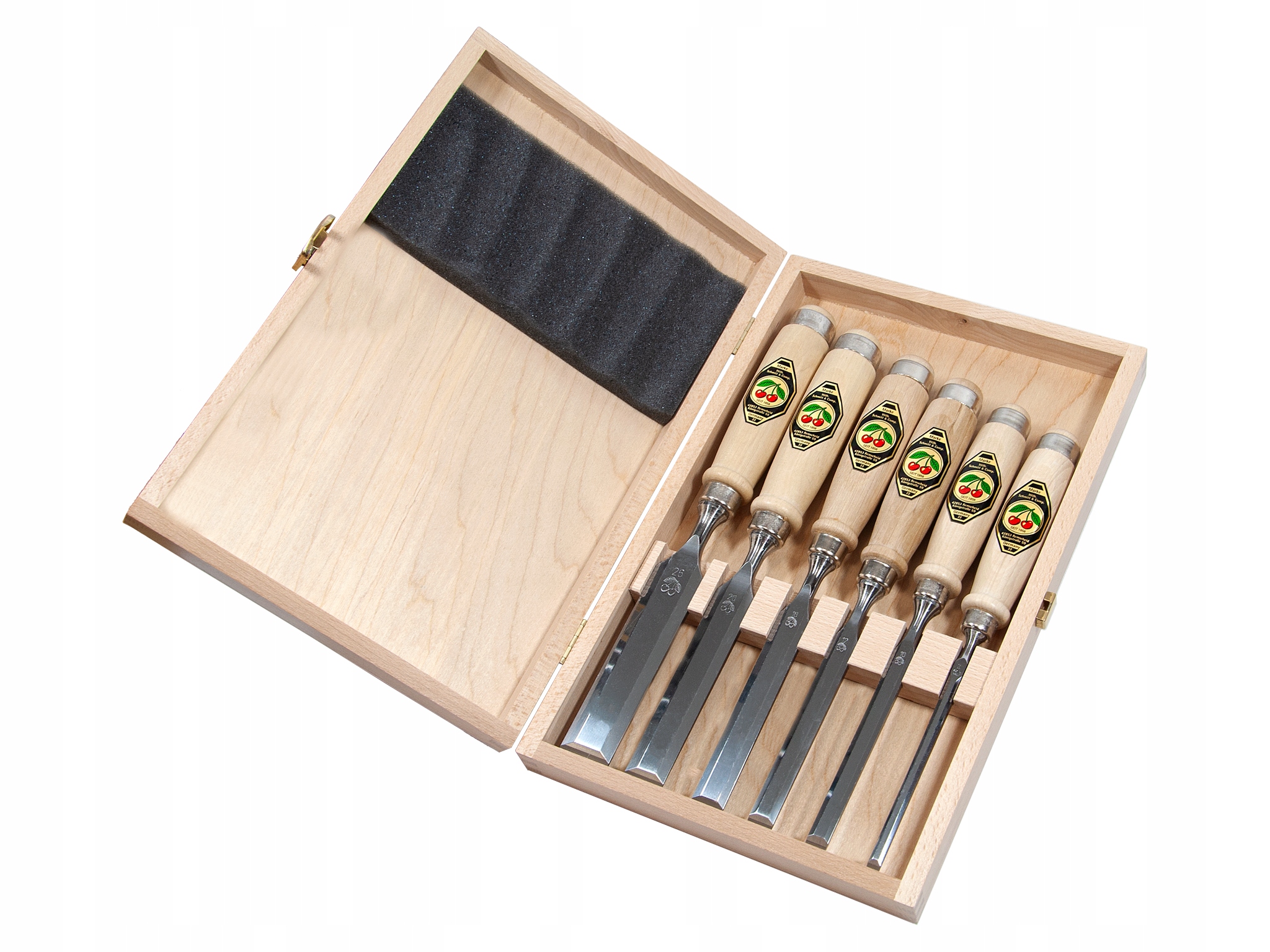 Komplet 6 dłut stolarskich Kirschen w kasecie 6 10 12 16 20 26 mm