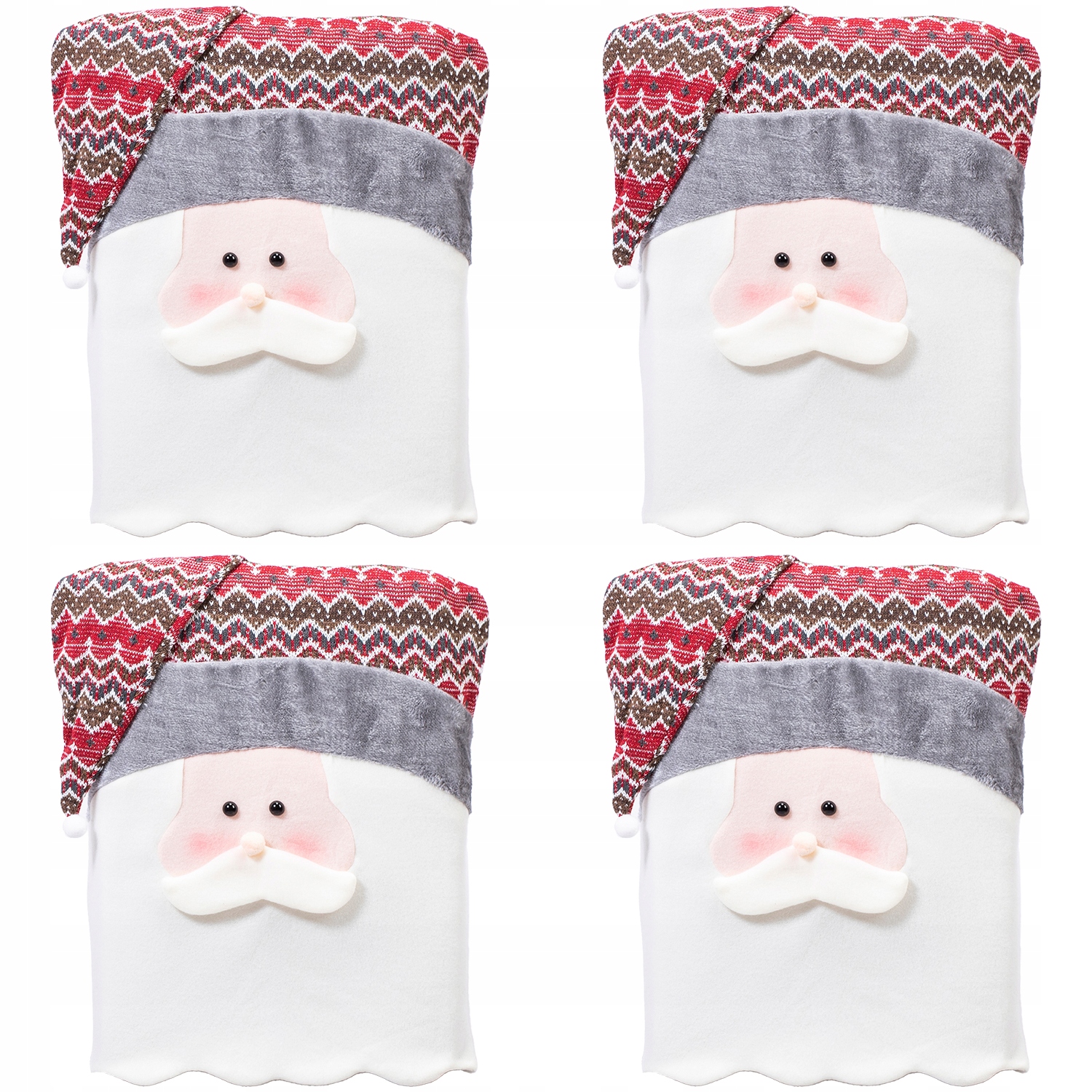 POKROWIEC ŚWIĄTECZNY NA KRZESŁO MIKOŁAJ - 4 SZT