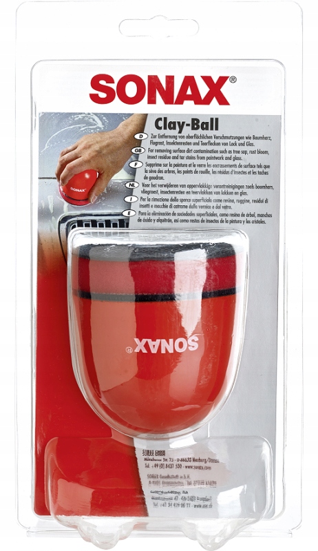 SONAX - CLAY BALL - APLIKATOR Z GĄBKĄ I WARSTWĄ POLIMERU