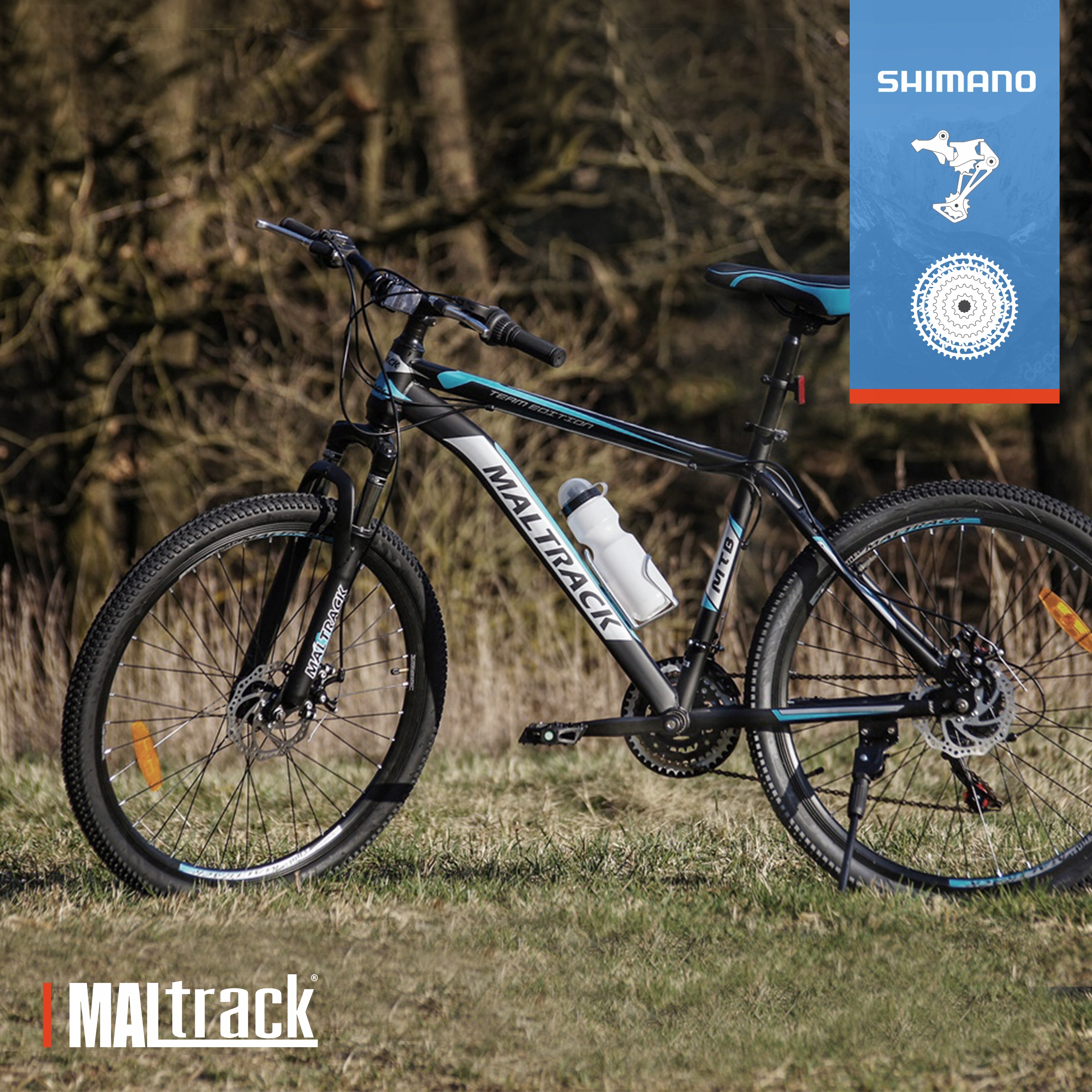 ROWER GÓRSKI MTB 26" SHIMANO 18 BIEGÓW HAMULCE TARCZOWE STALOWA RAMA 18,5" Liczba biegów 18