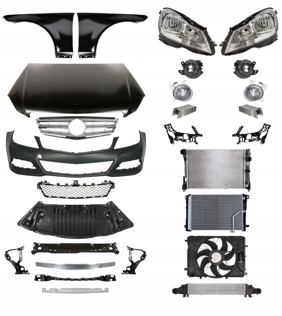 Mercedes C Klasa W204 2011-2014 MASKA LAMPY PAS