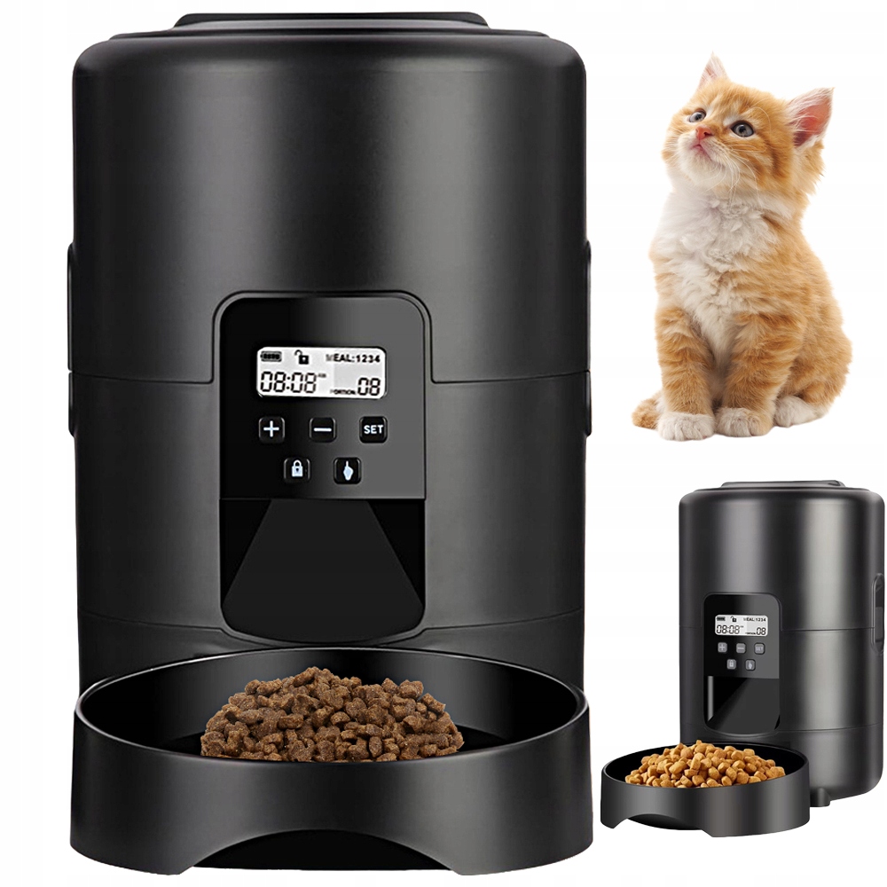 Levně Inteligentní Automatický Podavač Krmiva Pro Zvířata 2 L S LCD A Časovačem