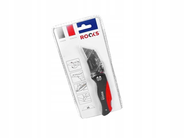 

Nóż z ostrzem trapezowymowy, składany 5 ostrzy