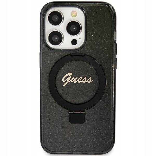 Pouzdro Guess GUHMN61HRSGSK Apple iPhone 11 Xr hardcase Ring Stand Script Gl