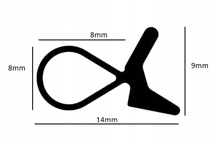 USZCZELKA USZCZELKI DRZWI STALOWE KDA-48 BIAŁA 5mb Marka inna