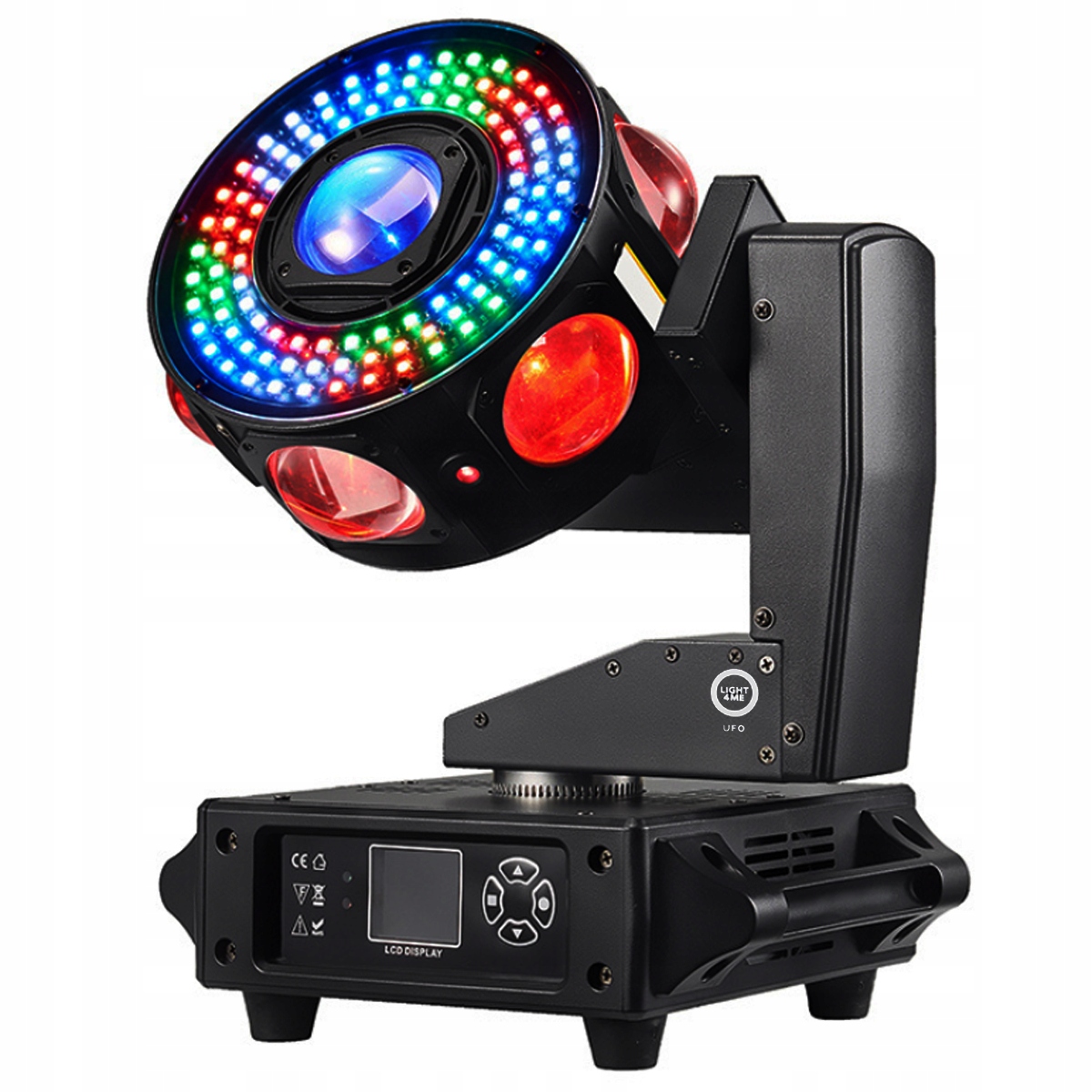 Light4Me UFO multiefekt LED 6w1 efekt beam RGBW 3x laser R/G/B