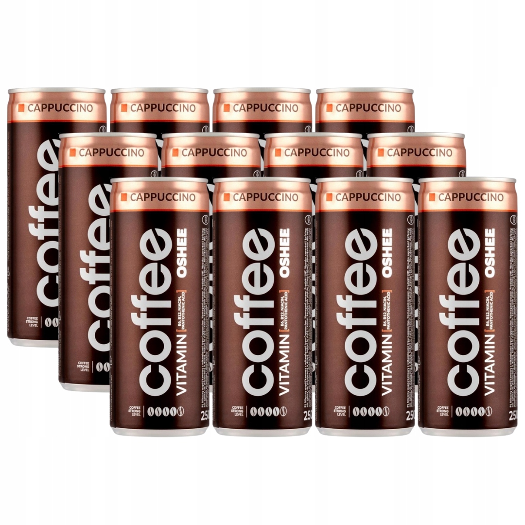 Oshee Coffee Cappuccino Mléčný kávový nápoj 250 ml x 12 kusů
