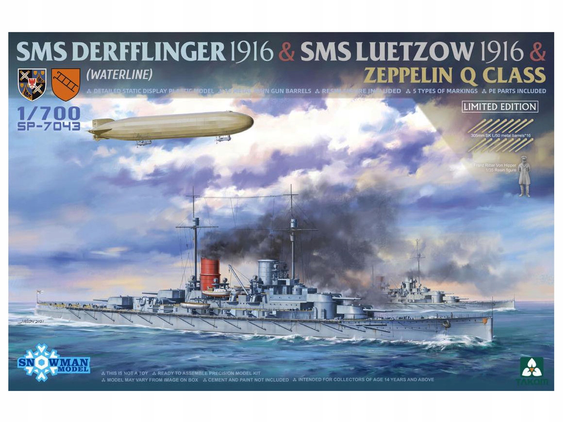 Loď Lutzow Derfflinger Zeppelin SP-7043 Takom