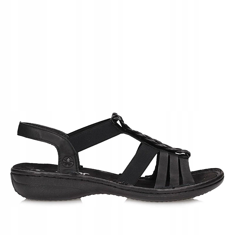Pohodlné a lehké dámské sandály Rieker 60809-00 černé